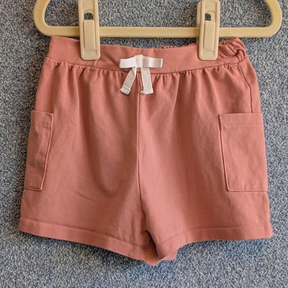 Tommy Bahama Girls Size 5T Pink Elastic Waist Bow Accent Knit Hot Shorts